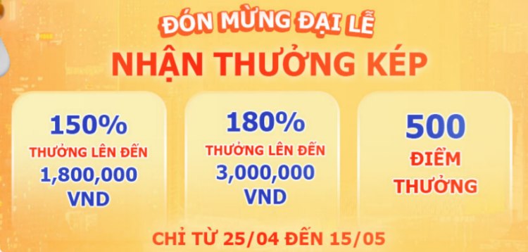 gói thưởng đại lễ 12bet