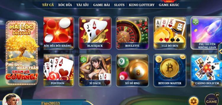 giao diện sảnh Vgaming