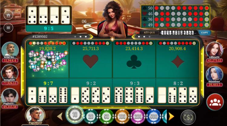 bàn cược Domino 99